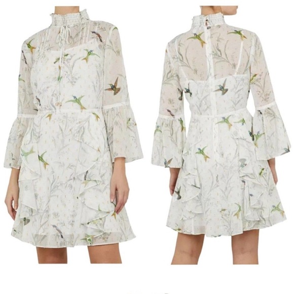 #508 Ted Baker Andray Fortune Print Dress size 2(fits size 6)NWT - Picture 2 of 12